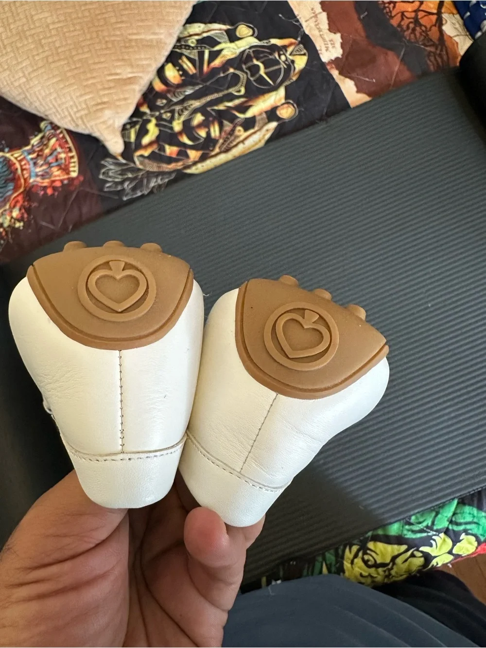kate spade Cream Leather Penny Loafers